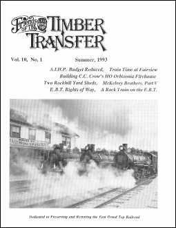 Timber Transfer Cover: Vol. 10, No. 1 (Summer 1993)