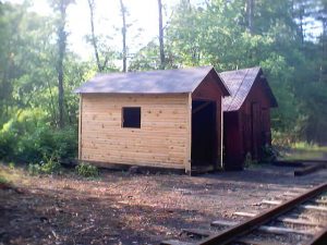 Rockhill Car Shed under restoration in 2002