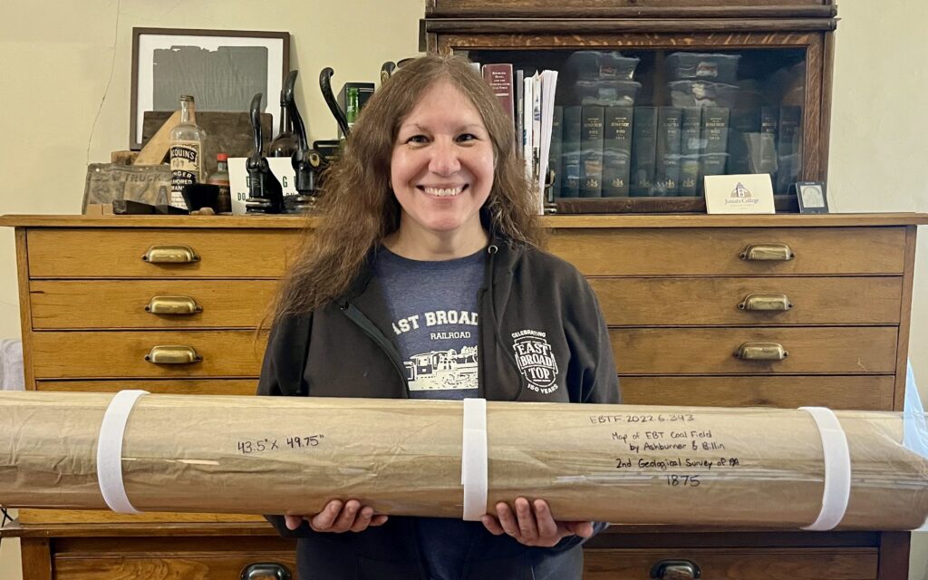 Julie Fether Rockwell, Archivist. Photo by Matthew Malkiewicz.