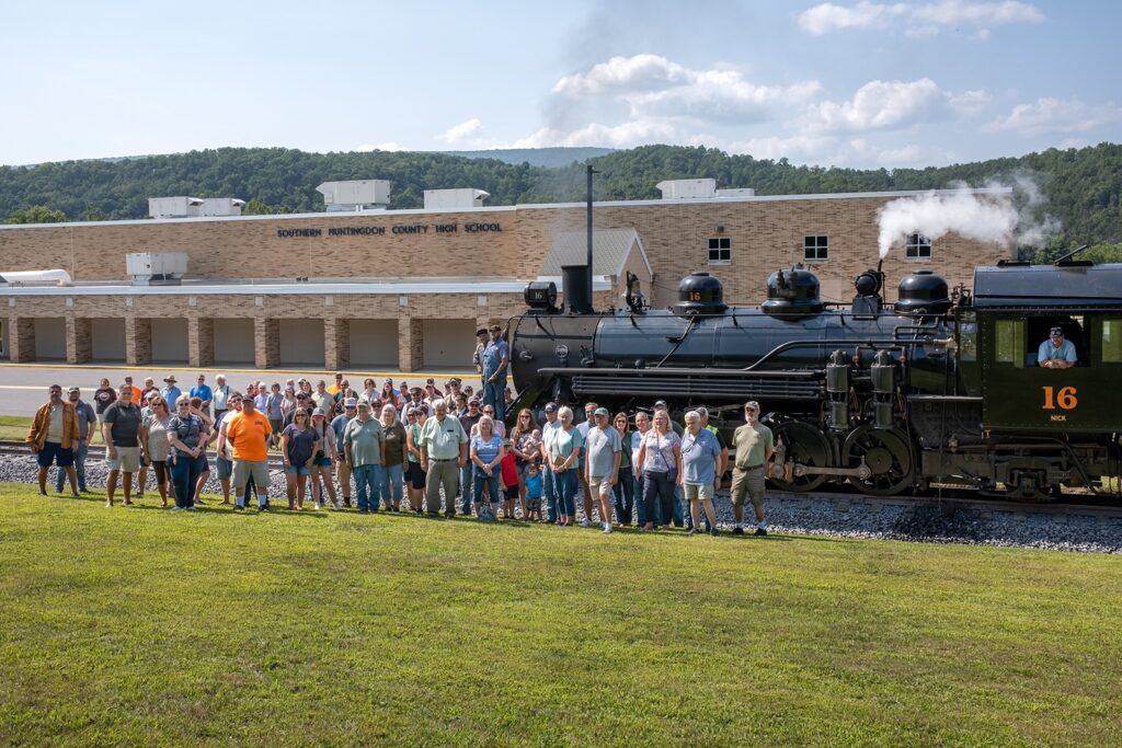 The March to Saltillo has reached the Southern Huntingdon County High School (Matthew Malkiewicz photo)
